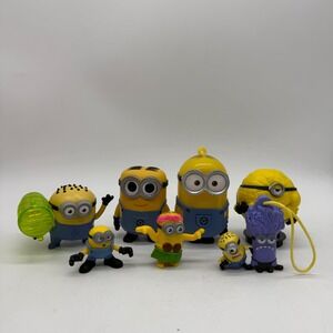 Illumination Despicable Me Minions Figure Lot Yellow Purple Hula Golf 8pc